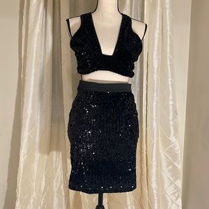 Sequin Set - crop top and skirt